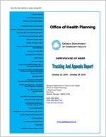 Certificate of Need tracking and appeals report, 2019 October 23 - 2019 October 29