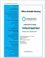 Certificate of Need tracking and appeals report, 2019 October 30 - 2019 November 5