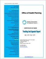 Certificate of Need tracking and appeals report, 2019 May 1 - 2019 May 7