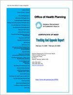 Certificate of Need tracking and appeals report, 2020 February 19 - 2020 February 25