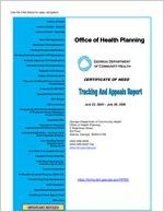 Certificate of Need tracking and appeals report, 2020 July 22 - 2020 July 28