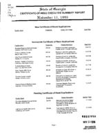Certificate-of-need executive summary [Nov. 11, 1996]
