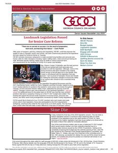 Senior issues newsletter, 2020 July
