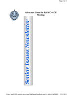 Senior issues newsletter [Vol. 31, No. 17 (Oct. 31, 2010)]