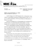 News from DHR [Nov. 4, 1998]