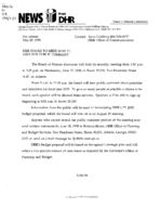 News from DHR [May 29, 1998]