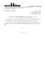 News from DHR: DHR board to meet Wednesday, May 20, 2009, in Atlanta [May 18, 2009]