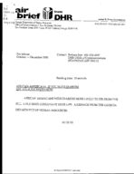 Air brief from DHR, Oct. 23, 2000 B