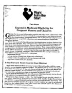 Fact sheet: Right from the Start, expanded Medicaid eligibility for pregnant women and children, No. 10 (Apr. 1996)