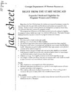 Fact sheet: Right from the Start Medicaid, No. 10 (Aug. 2001)