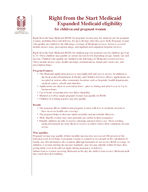 Fact sheet: Right from the Start Medicaid, No. 10 (Feb. 2007)