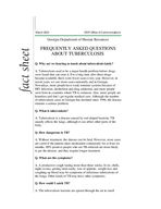 Fact sheet: frequently asked questions about tuberculosis, No. 11 (Mar. 2001)