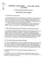 Fact sheet: support your kids... or lose your license; Professional License Revocation Law [No. 21 (Sept. 1996)]