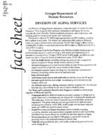 Fact sheet: Division of Aging Services, No. 25 (Feb. 2001)