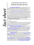 Fact sheet: Division of Public Health, No. 26 (Oct. 2008)
