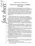 Fact sheet: Medicaid for aged, blind or disabled in Georgia, No. 34 (Oct. 2002)
