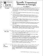 Fact sheet: sexually transmitted diseases in Georgia at a glance, No. 39 (Apr. 1999)
