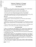 Fact sheet: domestic violence in Georgia, No. 48 (Apr. 1998)