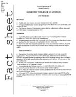 Fact sheet: domestic violence in Georgia, No. 48 (June 2003)