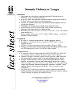 Fact sheet: domestic violence in Georgia, No. 48 (Jan. 2006)