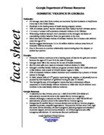 Fact sheet: domestic violence in Georgia, No. 48 (Feb. 2008)