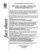 Fact sheet: HIV/AIDS and the Americans with Disabilities Act, No. 51 (Jan. 2006)