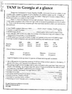 Fact sheet: TANF in Georgia at a glance, No. 54 (May 2000)