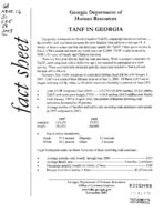 Fact sheet: TANF in Georgia, No. 54 (Nov. 2003)
