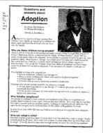Fact sheet: questions and answers about adoption, No. 66 (Nov. 1998)