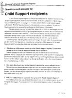 Georgia's Family Support Registry: questions and answers for child support recipients, No. 85 (Aug. 1999)