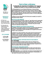 Foster care in Georgia: providing safe and loving homes for the children in temporary custody of the Division of Family and Children Services [2012]