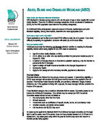 Aged, blind and disabled medicaid (ABD) [2013]