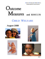 Child welfare outcome measures and results, Aug. 2008