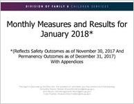 Monthly measures and results for January 2018