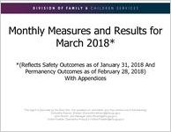 Monthly measures and results for March 2018