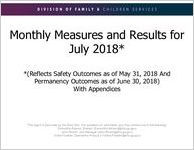 Monthly measures and results for July 2018