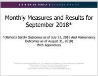 Monthly measures and results for September 2018