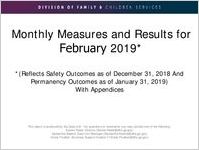 Monthly measures and results for February 2019