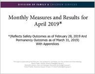 Monthly measures and results for April 2019