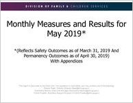 Monthly measures and results for May 2019
