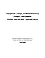 Employment, earnings, and recidivism among Georgia's TANF leavers: findings from the TANF follow-up system, 2005