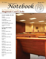 The reporter's notebook: the official newsletter of Georgia's Magistrate Court Clerks, Spring 2013