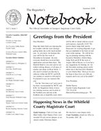 The reporter's notebook: the official newsletter of Georgia's Magistrate Court Clerks, Vol. 3, Issue 1 (Summer 2008)