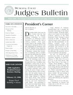 Municipal Court Judges bulletin, Winter 2006