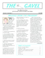 The Gavel: the official newsletter of the Georgia Council of Probate Court Judges [Fall 2008]