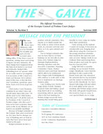 The Gavel: the official newsletter of the Georgia Council of Probate Court Judges [Vol. 16, No. 2 (Summer 2009)]