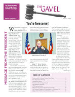 The Gavel: the official newsletter of the Georgia Council of Probate Court Judges [Vol. 17, No. 1(Summer 2010)]