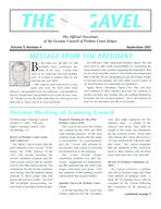 The Gavel: the official newsletter of the Georgia Council of Probate Court Judges [Sept. 2001]