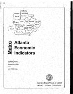 Metro Atlanta economic indicators, monthly report, Vol. 2, no. 7 (Sept. 1999)