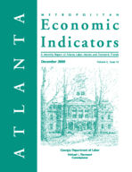 Metro Atlanta economic indicators, monthly report, Vol. 3, no. 10 (Dec. 2000)